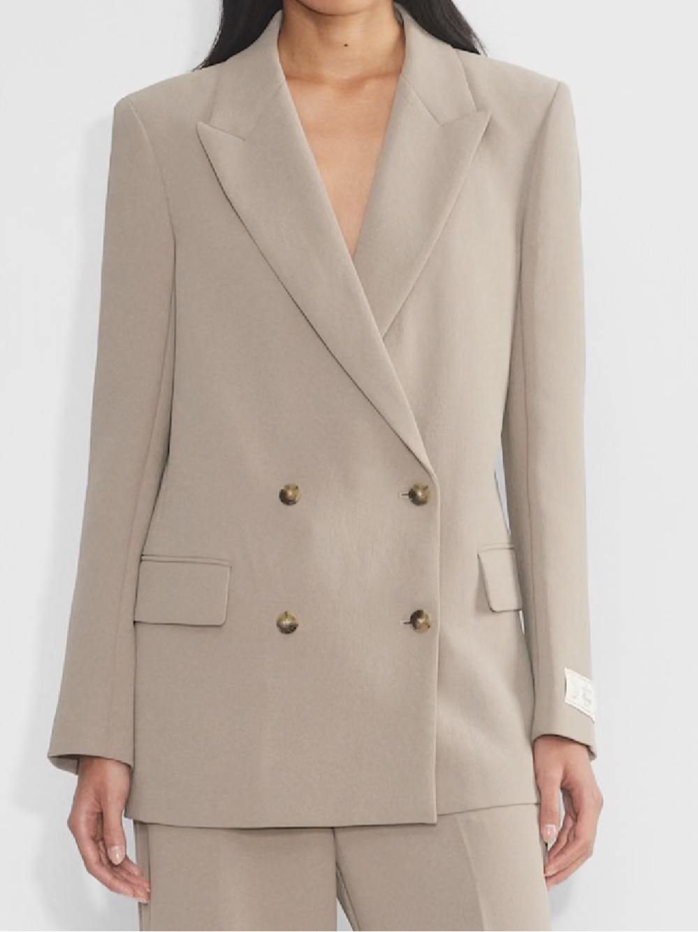 Wilfred Sz 3 / L XL Blazer Oversized Double-Breasted Off White Jacket Minimalist